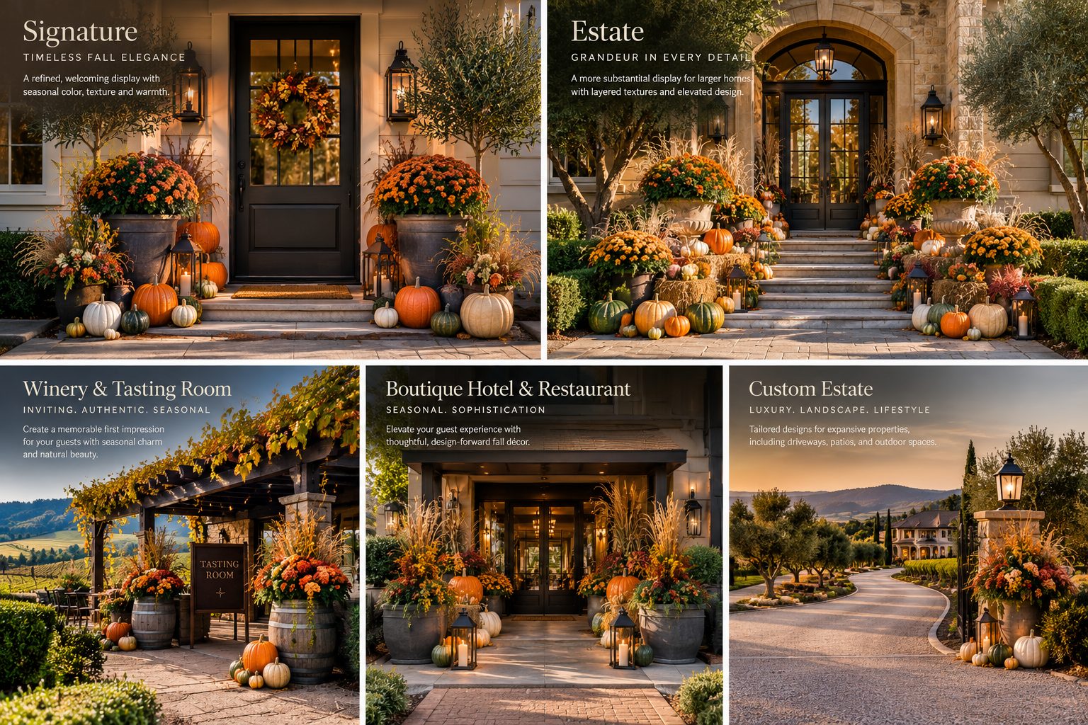 Five high-end fall entrance styling ideas for Sonoma wine-country homes